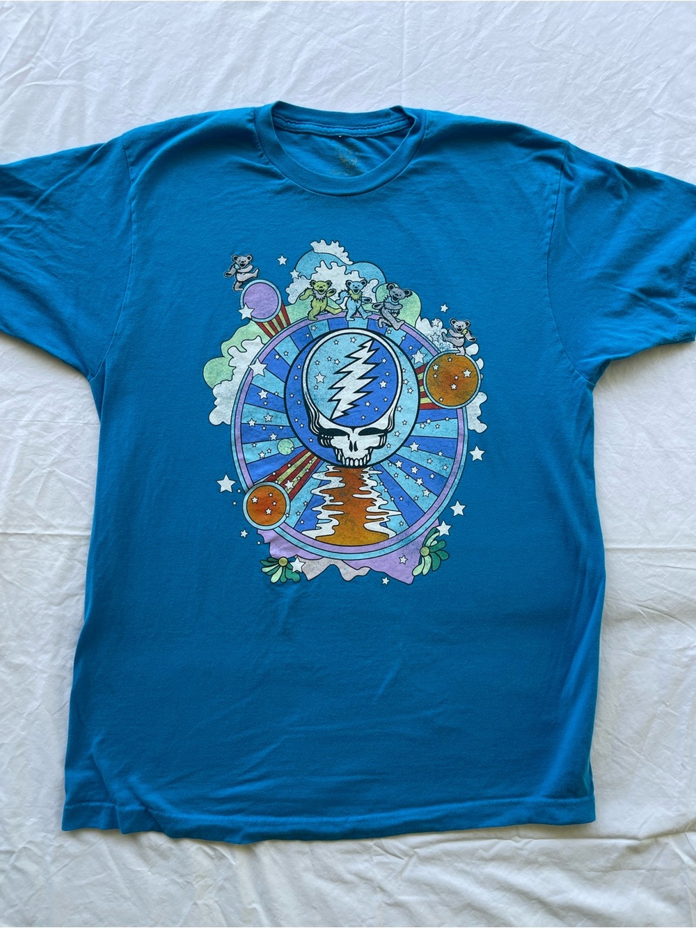 Grateful Dead Bright Blue Short-Sleeve Steal Your Face Graphic Tee